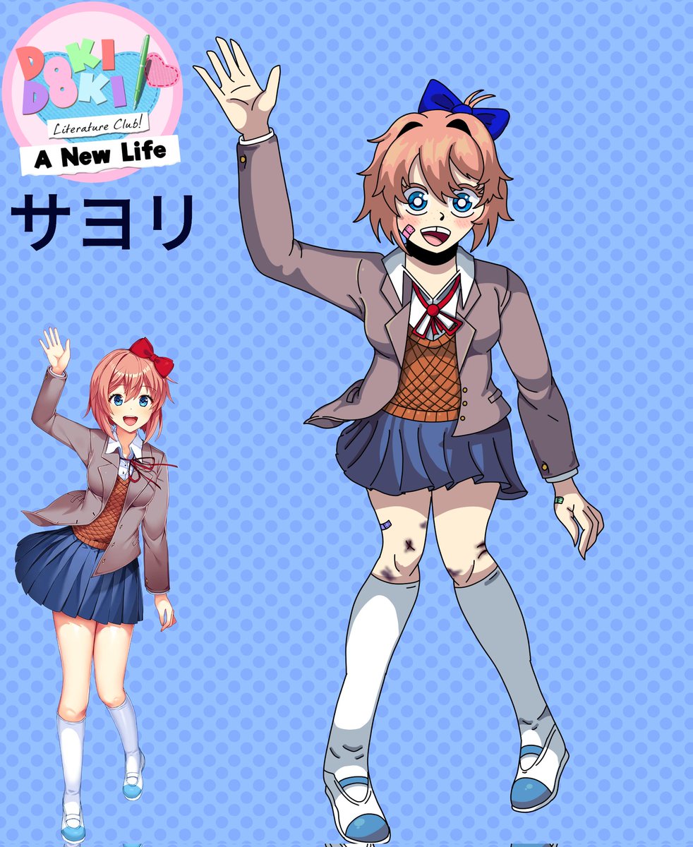 Galaxybatty's tweet photo. #DokiDokiLiteratureClub redesigns pt1 https://t.co/HcWoDr4S7B