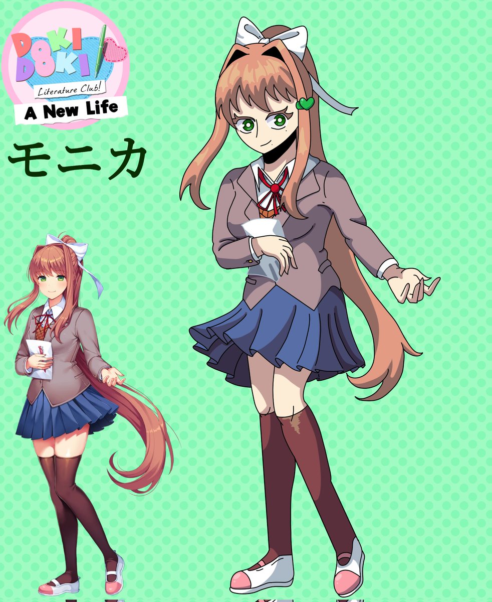 Galaxybatty's tweet photo. #DokiDokiLiteratureClub redesigns pt1 https://t.co/HcWoDr4S7B