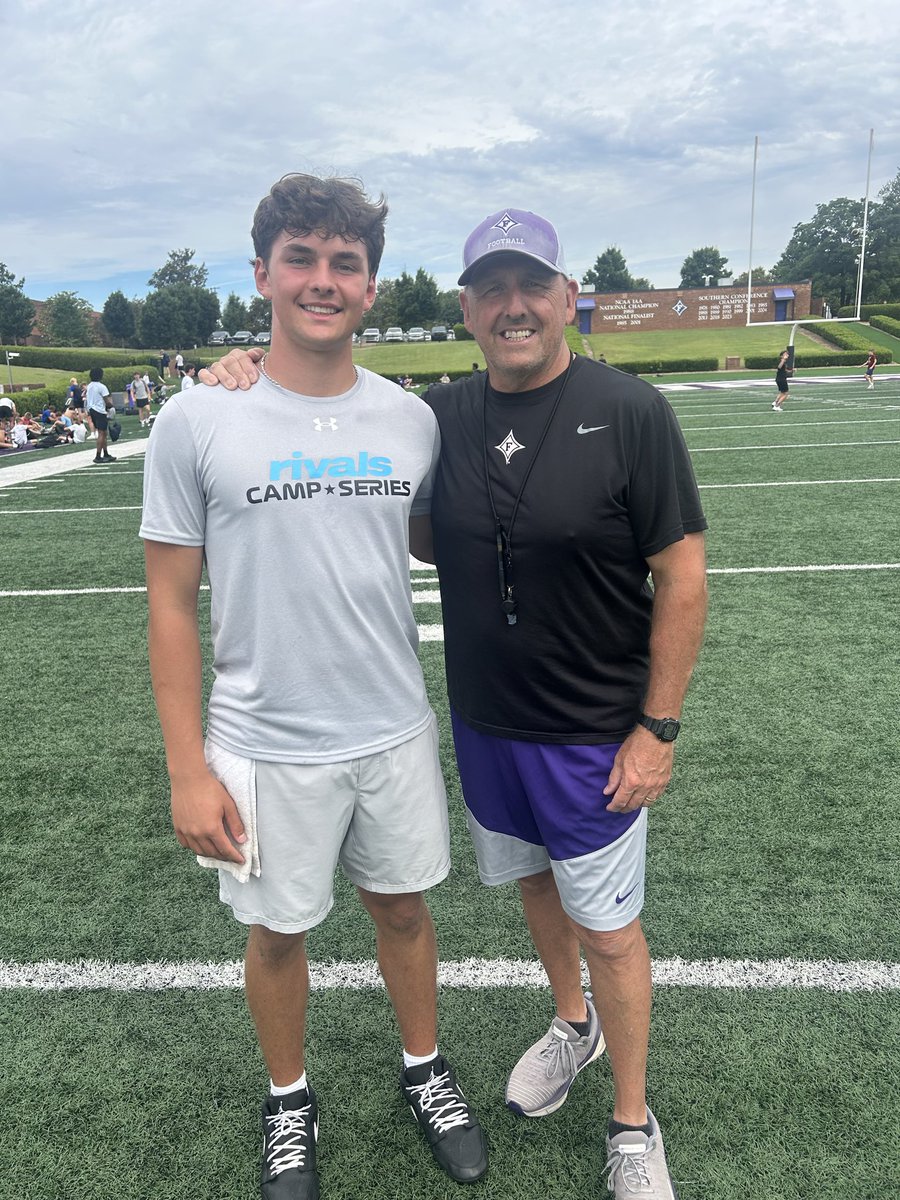 PearsonH18's tweet photo. Had a great camp with @PaladinFootball 
@justin_roper @DrewDudzik @FUCoachHendrix @CoachGreeneQBT @CSmithScout https://t.co/4O2eHRnOov