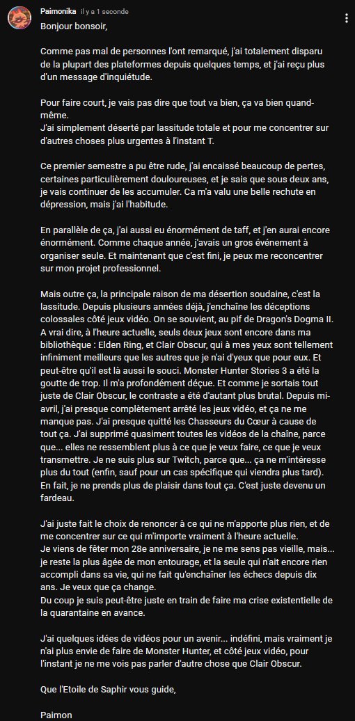 Paimonika's tweet photo. Si ça intéresse quelqu'un, je pose ça et je retourne dans ma grotte. https://t.co/xAGVo9G4Hj