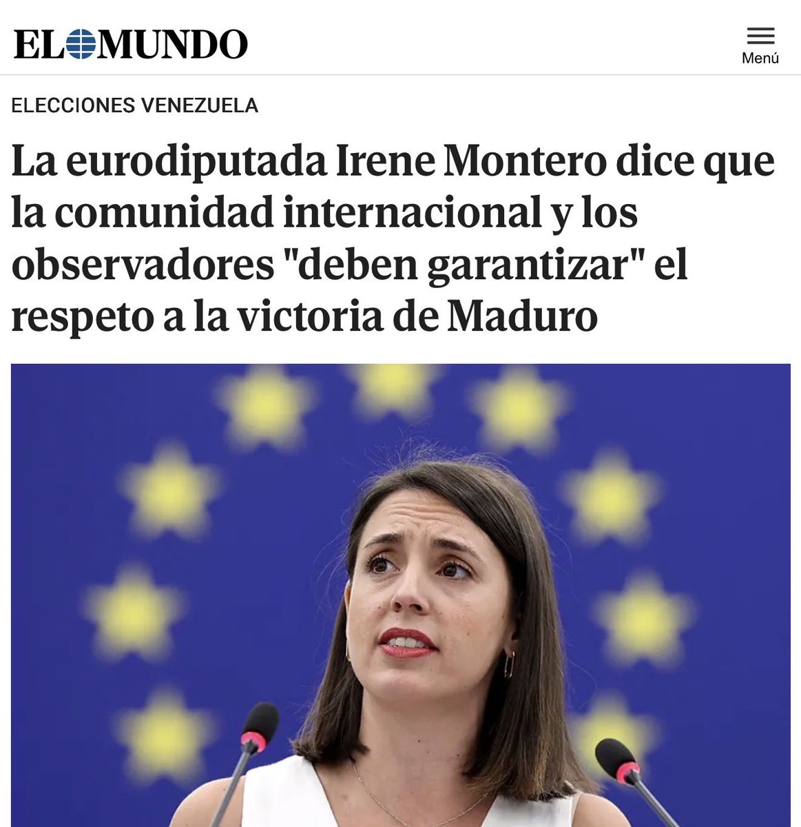 german_ricaurte's tweet photo. La chavista Irene Montero anuncia su respaldo a Iván Cepeda. Un motivo más para no votar por él. https://t.co/kEVzVm9zFs