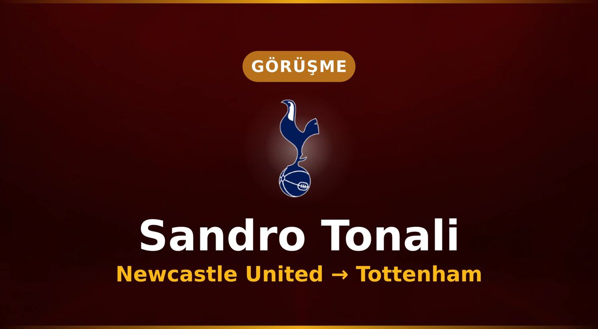 onbirbilgi's tweet photo. ⚡ TRANSFER - Görüşme | Newcastle United, Tottenham'ın Sandro Tonali için masaya koyduğu yaklaşık 80 milyon Pound'luk teklifi reddetti. (Sky Sports) ⚪ #Tottenham ⚫⚪ #NewcastleUnited https://t.co/5hXxi2SKfW