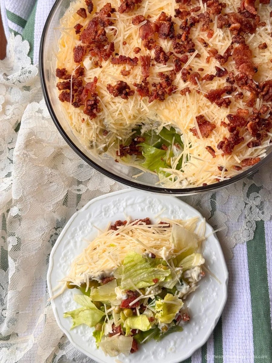 SouthLadyCooks's tweet photo. Recipe➡️ https://t.co/a4D4t5M7xp
This old fashioned seven layer salad has been a potluck favorite for many years and is wonderful for family, barbecues and gatherings anytime. #potluckrecipes #summerrecipes https://t.co/OzriGbUz3B