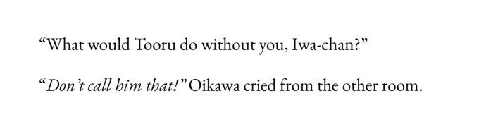 oikawa_png's tweet photo. oikawasis calling iwaizumi "iwa-chan" while oikawa (8) throws a fit about it? more likely than you think https://t.co/Fs7aXnejCv