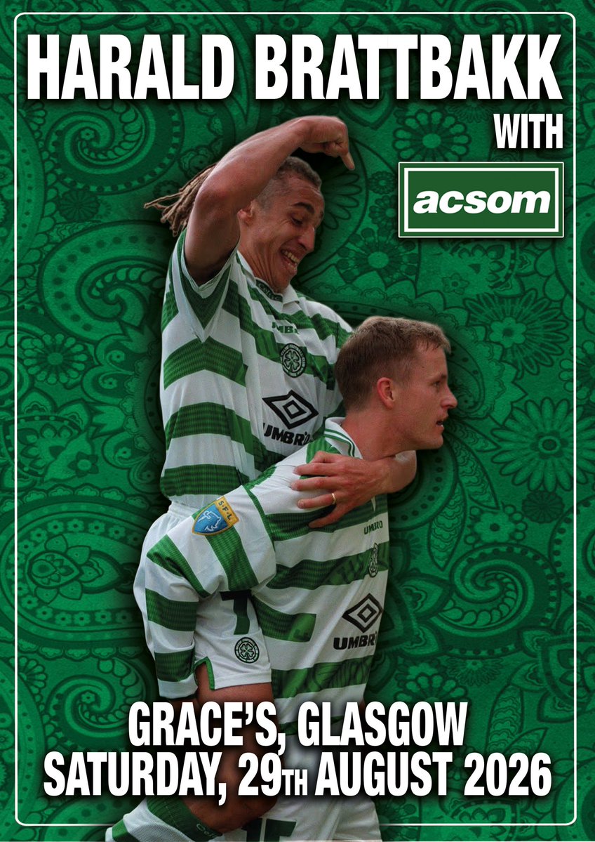 PaulJohnDykes's tweet photo. ⚠️ EVENT ANNOUNCEMENT ⚠️

🍀 HARALD BRATTBAKK is joining A Celtic State of Mind live at Grace’s on 29th August 2026!

🎟️ Tickets are ON SALE NOW: https://t.co/X4KN0a6wZP https://t.co/p4qcc0mNta