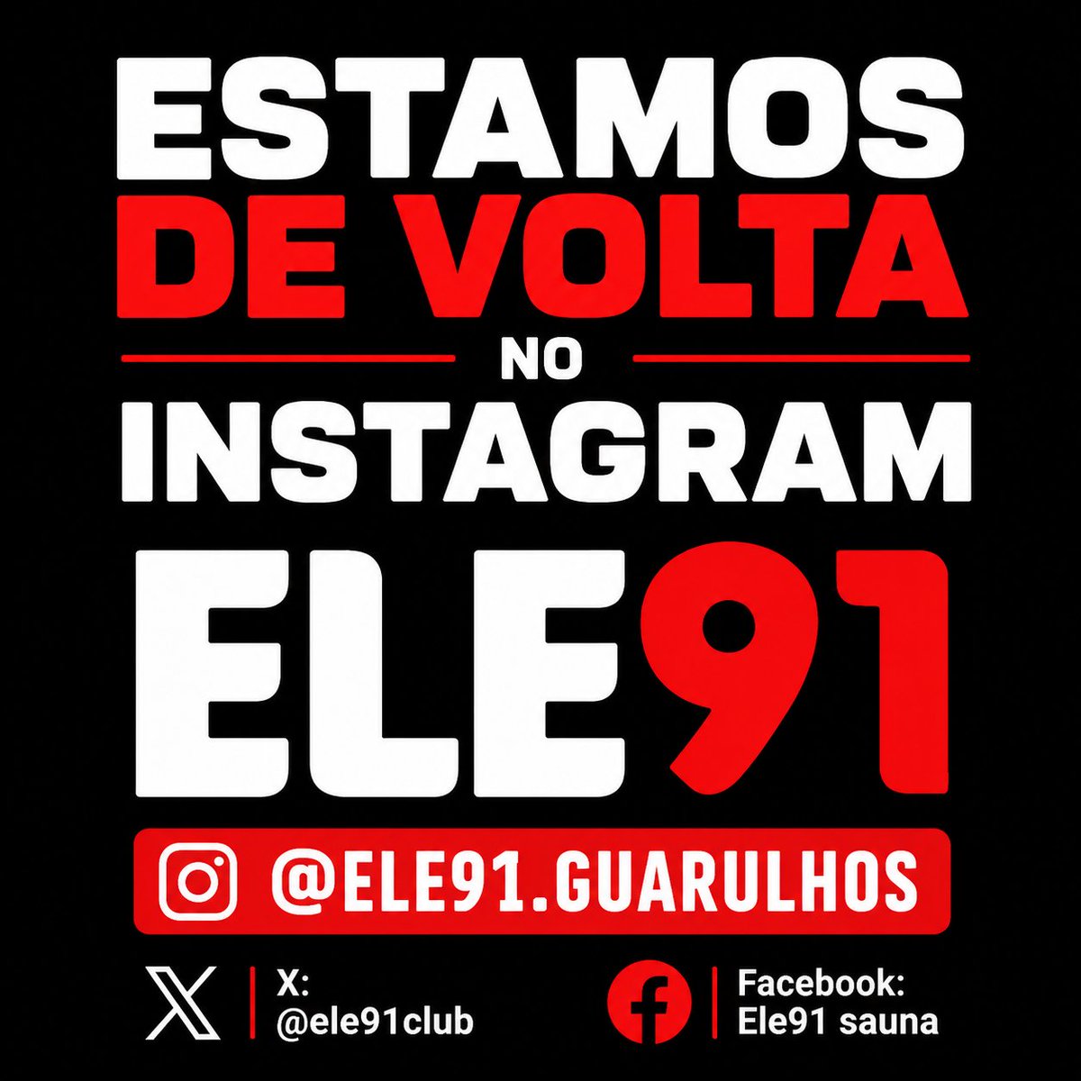 Ele91Club's tweet photo. Sigam nossos perfis nas redes sociais. https://t.co/o3KD0PXB37