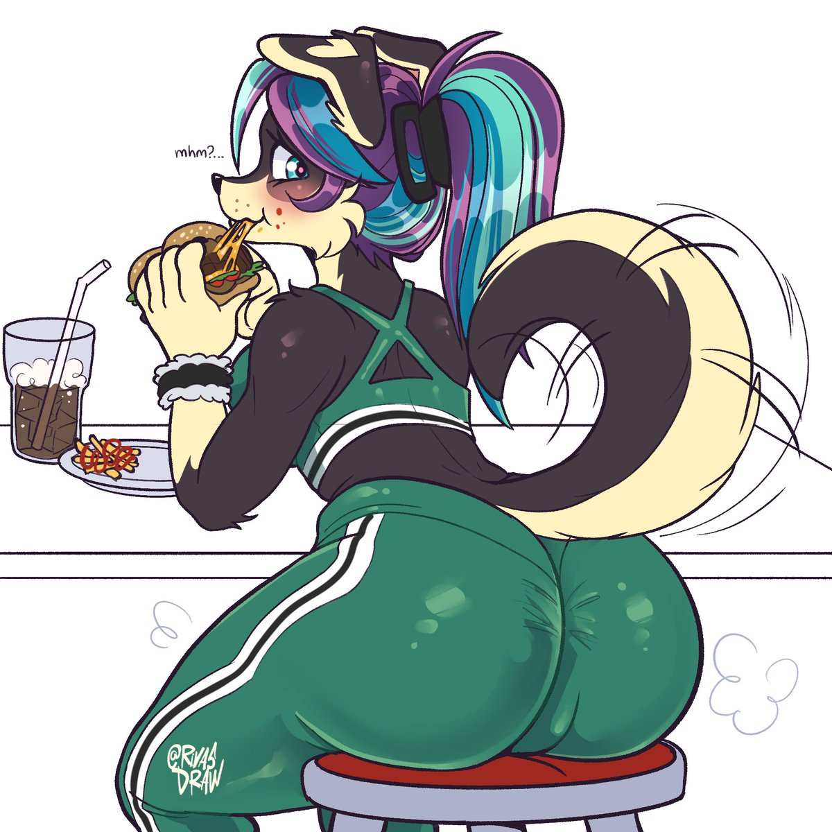 RivasDraw's tweet photo. Órale carbona! Quien le dio permiso de comer hamburguesa después del gym 

#furry #butt #spanky #badpuppy https://t.co/bph0c5X3vR