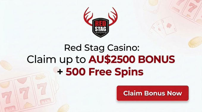 pokies_au's tweet photo. https://t.co/KesBVZqUcL - π¦πΊ New players: π· Claim up to AU$2500 BONUS + 500 Free Spins Sign up, deposit, and hit the reels today! #redstag #pokies #bonus https://t.co/WlOeIrvCX3