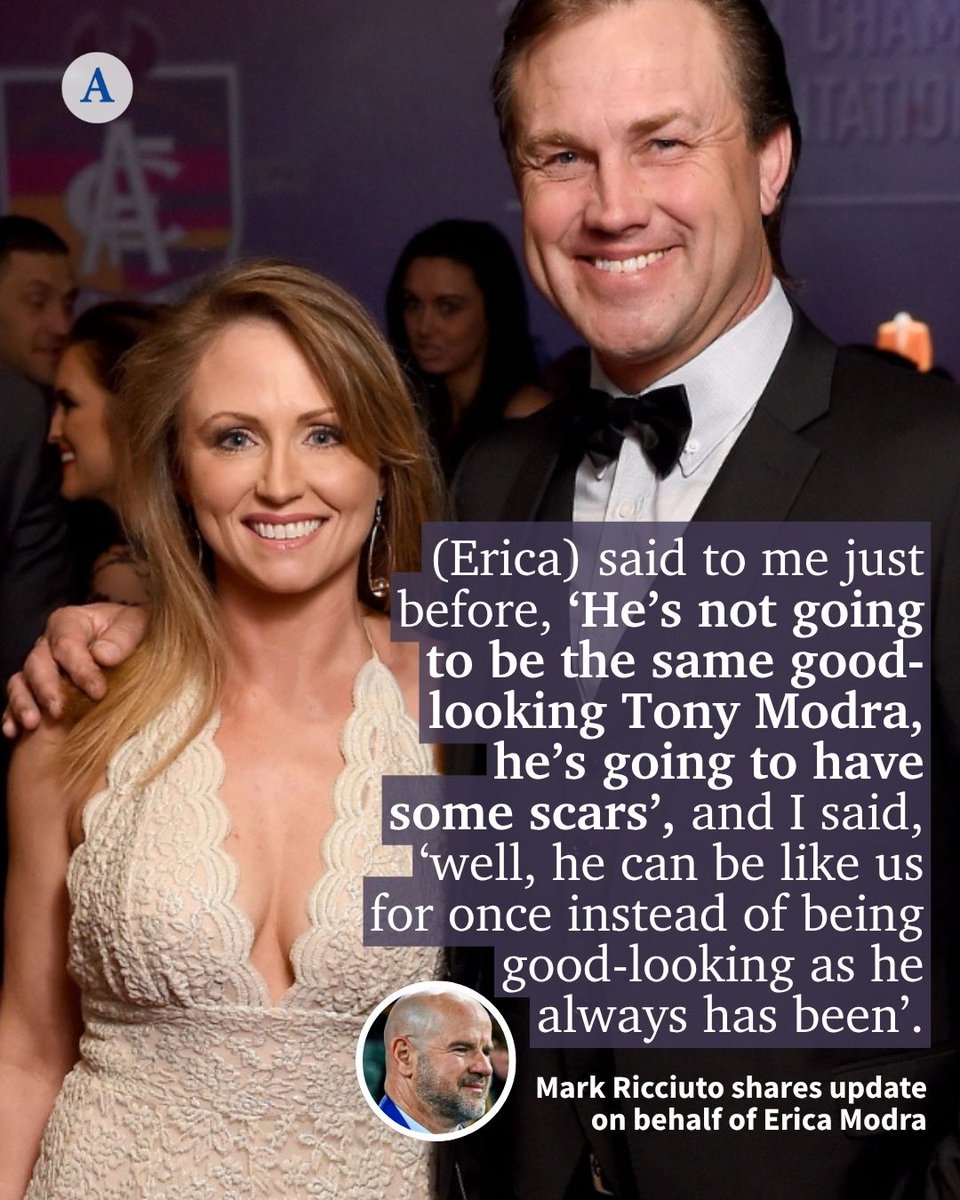 theTiser's tweet photo. Tony Modra is fighting back but the AFL great may never be the same, his wife has said as it is revealed he recovering from facial surgery in the aftermath of a freak crash near Victor Harbor. READ MORE: https://t.co/yGt4QOmgGl https://t.co/jxCpaIavRb