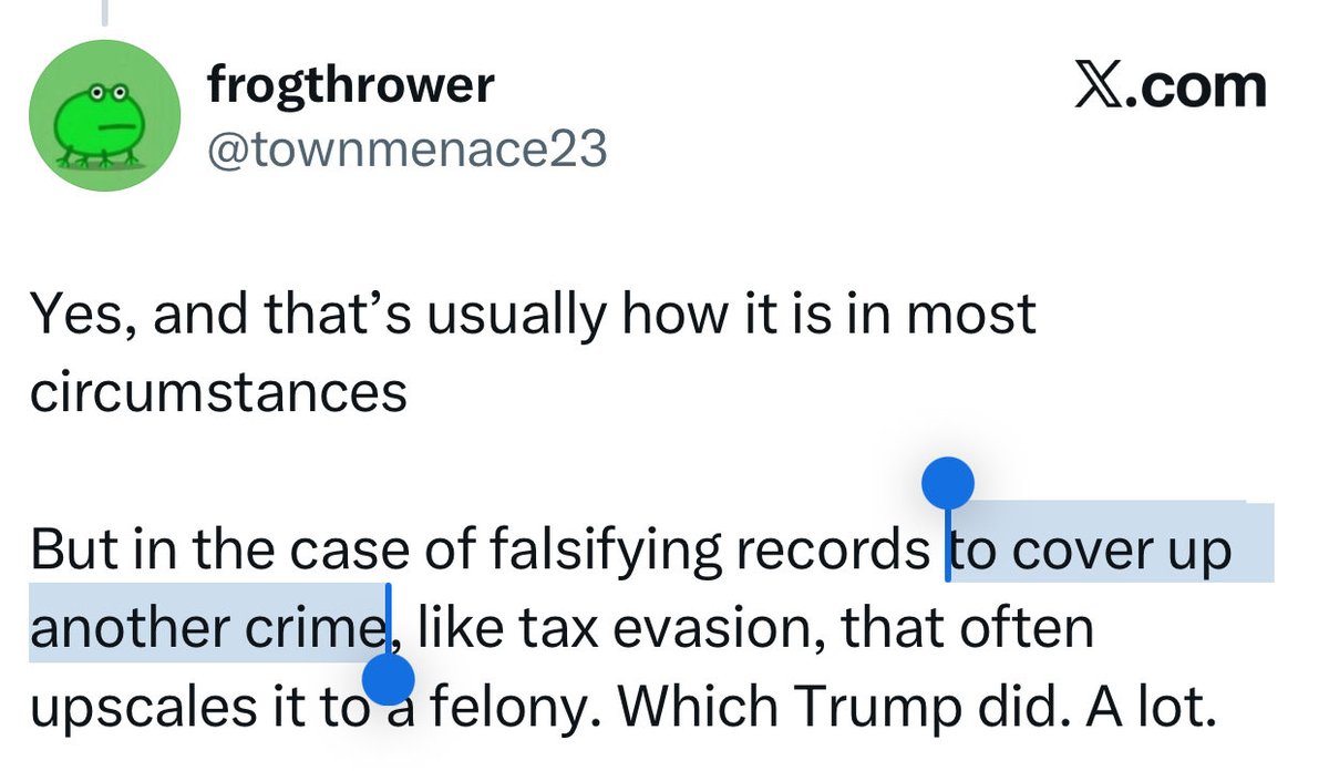 Mystic_Mask's tweet photo. @townmenace23 @MiiaTzu @krack932 That explains the misdemeanor crime (though it sounds pretty logical to categorize expenses paid to one’s lawyer as legal expenses).  Earlier though you admitted that it has to be done to cover up another crime to upscale it to a felony. 

So, what crime was he covering up? https://t.co/PIqdrEZIsd
