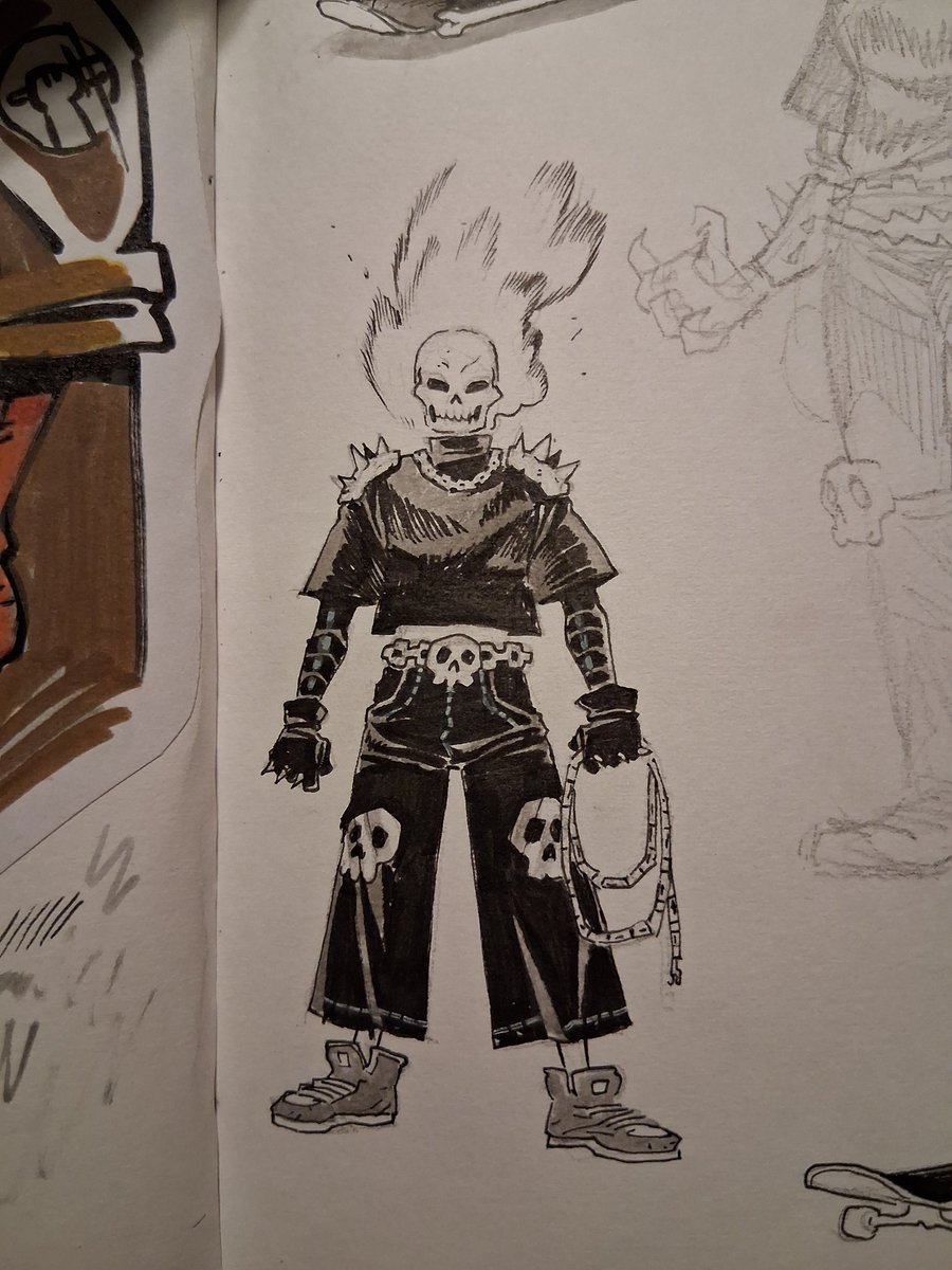 DrwSnt's tweet photo. making my own ghost rider https://t.co/gxwaU1qUQs