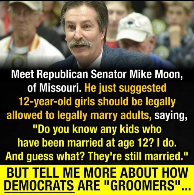JessPected's tweet photo. This argument from Republicans isn't new either. 12-13yos are mature enough for sex, marriage, &amp; motherhood but not for voting, divorce, internet access, birth control, or decisions about their healthcare. https://t.co/gDfm2Y9tVO