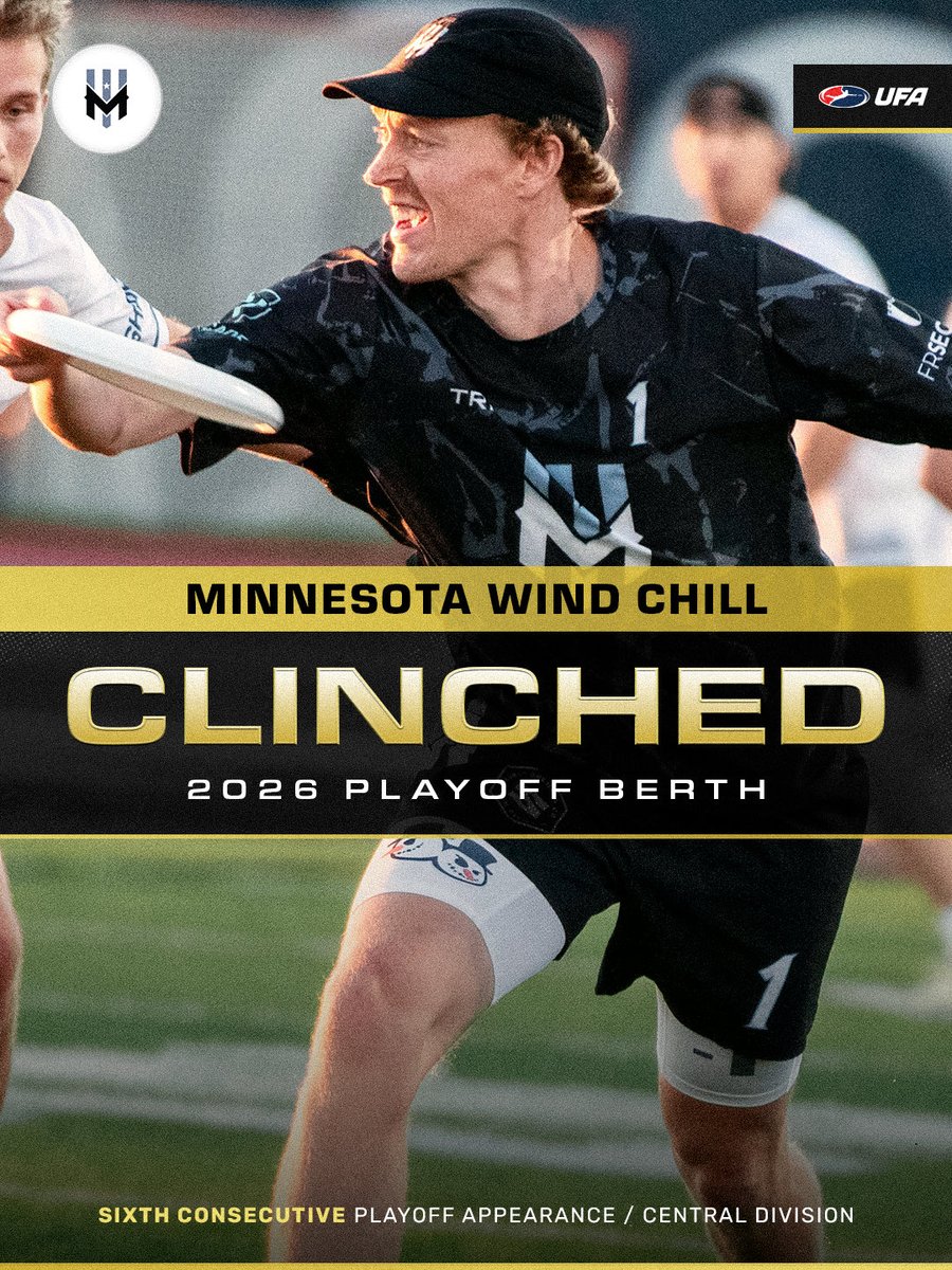 watchUFAtv's tweet photo. The Minnesota Wind Chill clinch their sixth straight playoff berth, and are in search of their fourth consecutive divisional title https://t.co/TwpPaqZCeI