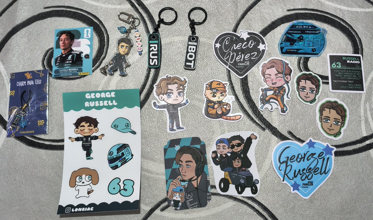 gutsrussell's tweet photo. con la formuferia me llené el termo de stickers de george https://t.co/JUlmdaQgln