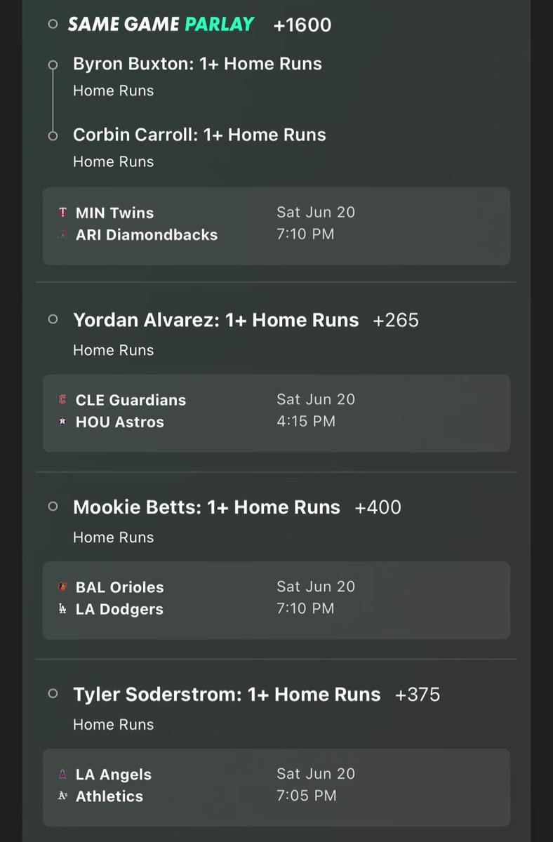BetsWithBando's tweet photo. #MLB HOMER MEGA LOTTO (+147268) ⚾️

Why not us… 👀

Saturday night 🧃 

#Gambling𝕏 https://t.co/H3hTGnsZSf