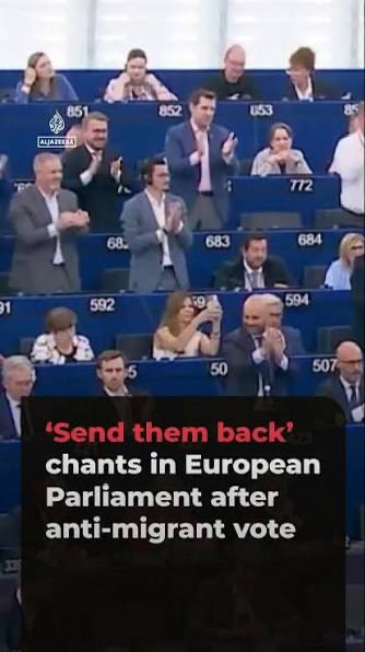 MrTLBP's tweet photo. So the EU parliament has voted for the deportation of illegal foreigners in the EU….. We need to tighten our borders urgently, because we all know where all the Africans will head to 😭😭😭 #GERCIV https://t.co/uubBIDrm4Z