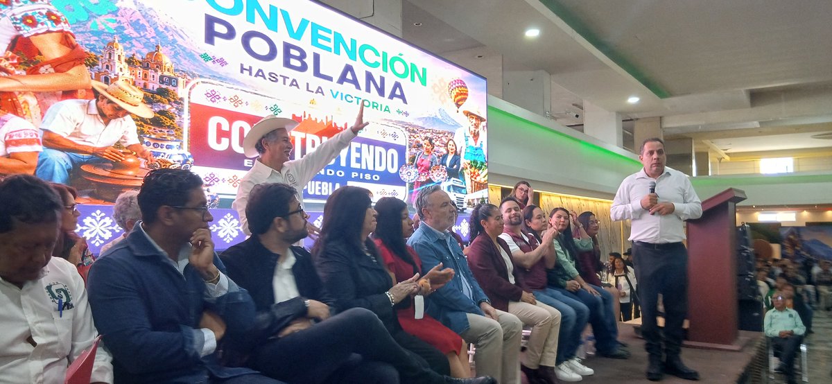 MPP_Pue's tweet photo. Hoy en la CONVENCIÓN POBLANA de #CSP en Puebla, Pue. Refrendamos juntos el compromiso y respaldo a los principios y valores de la 4T. A prácticamente la mitad del sexenio de nuestra Presidenta Claudia Sheinbaum Pardo. Con el mensaje de @aramirezcuellar @acarvajalh https://t.co/HhNX5f51G2