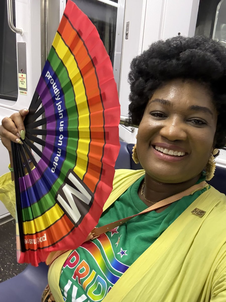 NataleeSnider's tweet photo. If you want to know the best way to get around the city during Pride Month?  It’s WMATA  baby!  Ask @wmataGM https://t.co/L9tvkZRzfC