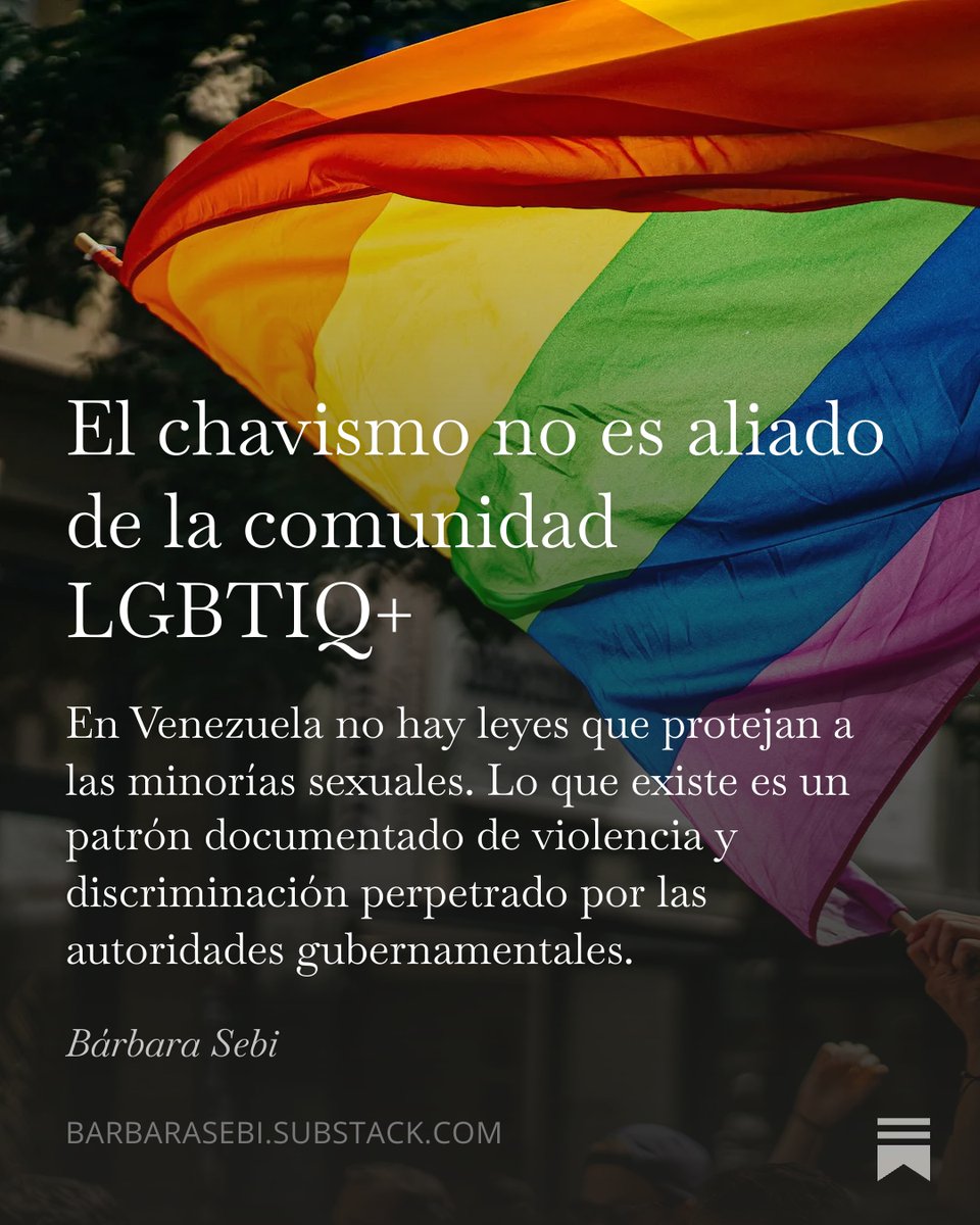 barbara_spl's tweet photo. Hay quienes usan la causa LGBT para lavarle la cara al chavismo. Como mujer trans venezolana escribí este ensayo para demostrar con evidencia que, lejos de ser un aliado, el chavismo es uno de los principales victimarios de nuestra comunidad

https://t.co/pwvv71L02v https://t.co/HknUv8QATq