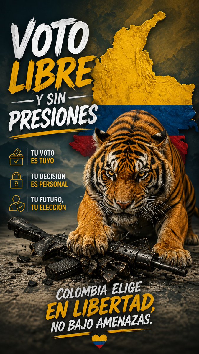 _amog74's tweet photo. #ColombiaConCepeda los votos de Cepeda lo hacen con amenazas, sin libertades, Firmes por la Patria 🇨🇴🐯🇨🇴🫡🇨🇴 https://t.co/bwBiNMOUKX