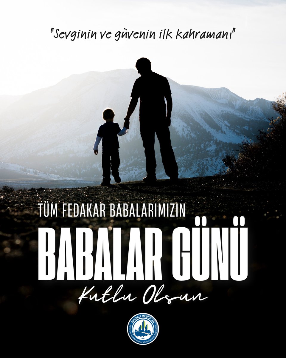 BayndrMemurSen's tweet photo. BABALAR GÜNÜ KUTLU OLSUN

Ailesi için fedakârca çalışan, evlatlarına iyiliği öğreten, doğru yolu gösteren; alın terinin kutsallığına inanan, çocuklarının ilk kahramanı olan başta Bayındır Memur-Sen üyesi babalar olmak üzere, tüm babaların Babalar Günü'nü en içten dileklerimizle kutluyoruz.

Evlatları, aileleri ve vatanları için gece gündüz demeden mücadele eden fedakâr babalara şükranlarımızı sunuyor; bu topraklar uğruna canlarını feda eden aziz şehitlerimizi ve ebediyete irtihal eden tüm babalarımızı rahmet ve minnetle anıyoruz.

#BabalarGünü