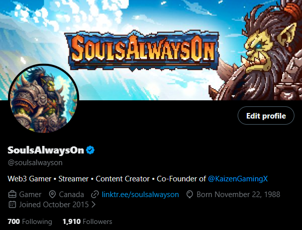 soulsalwayson's tweet photo. I'm looking forward to hitting 2k followers.

When I started I was just a gamer posting about a game I was passionate about.

Somewhere along the way it turned into something much bigger.

Appreciate you all 🫡 https://t.co/UMe1CBM3Kx