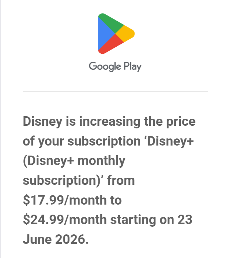 cyclosophy's tweet photo. Seriously @DisneyPlus &amp; @GooglePlay
? A 40% price hike? You're forcing me onto premium? There's no way to change my subscription level throughthe Play Store. I'm going to have to cancel my account to change my plan. 🤦🏻‍♂️ https://t.co/i6GLyoYPfR