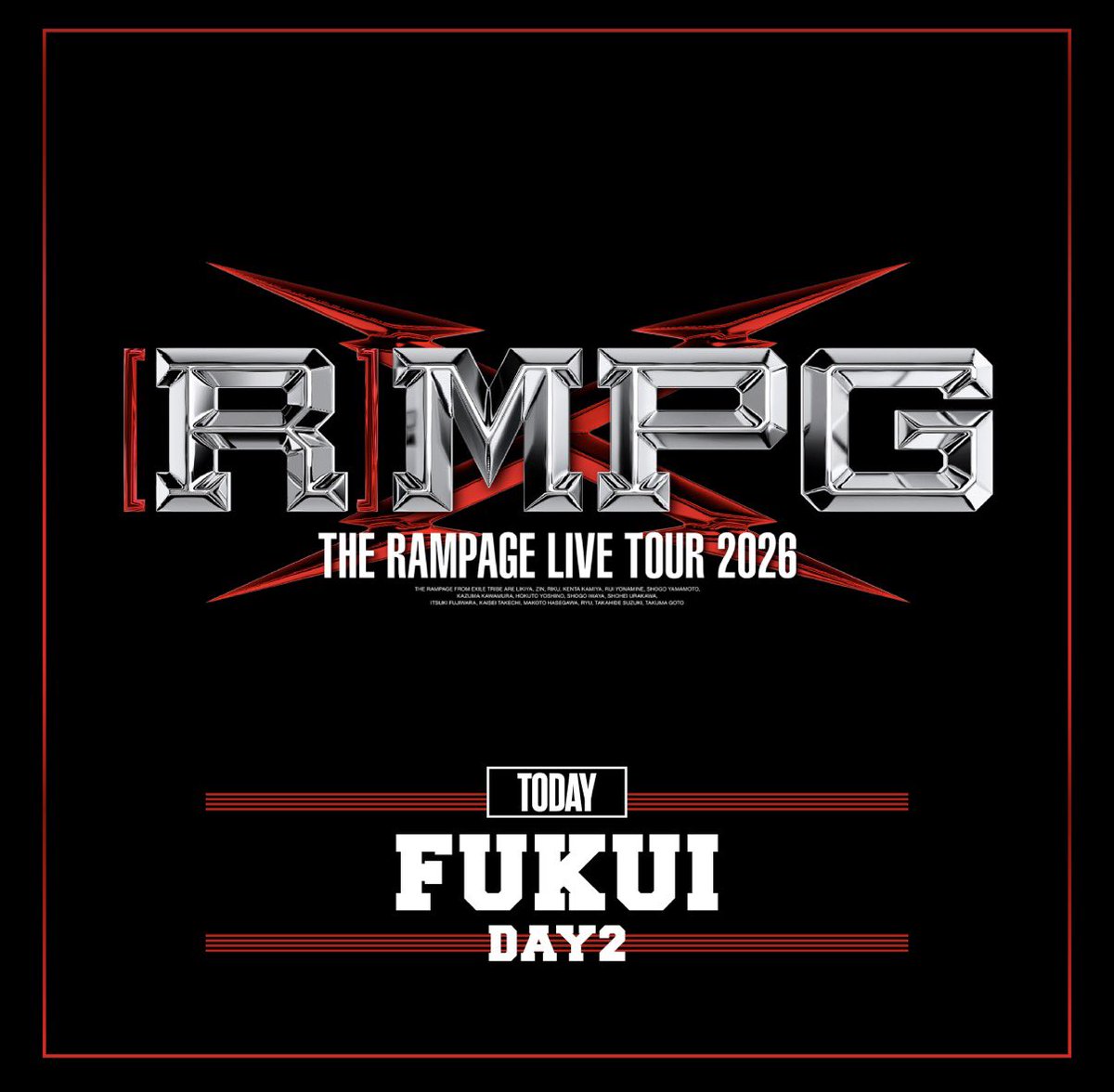 KumiTrack605's tweet photo. THE RAMPAGE 福井2日目❤️❤️❤️ https://t.co/SaaPCUoiDI