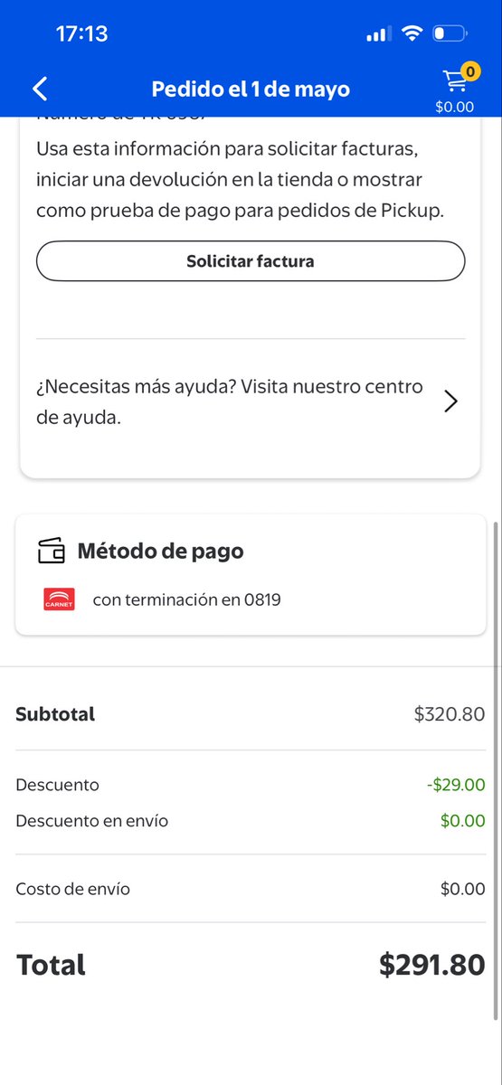 yaatco's tweet photo. @WalmartMexico @WalmartMexico este fue el pedido h lo que según me cobraron https://t.co/tTfBvS08p0
