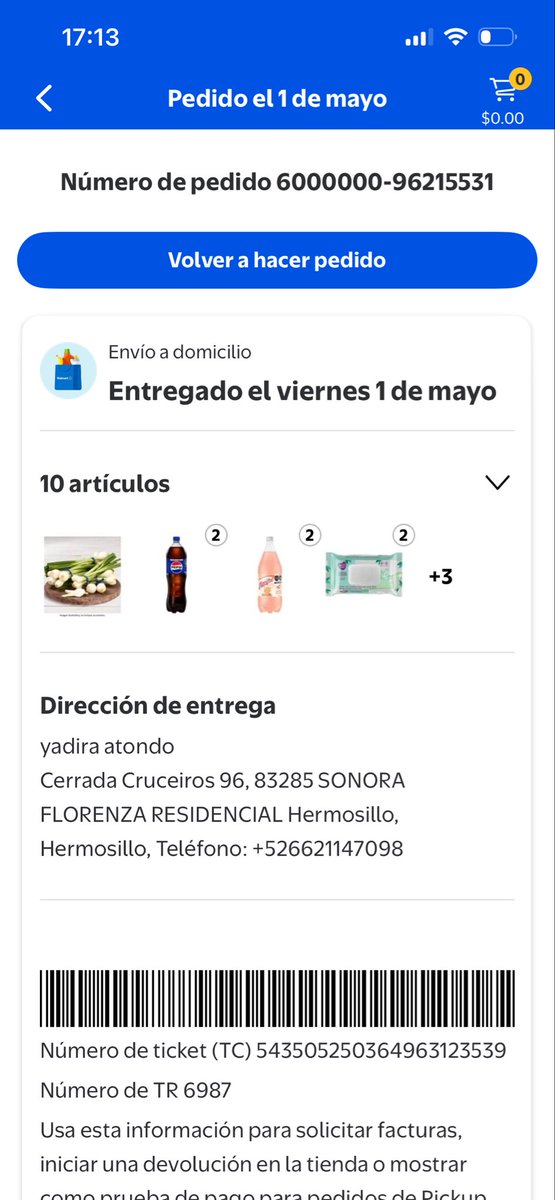 yaatco's tweet photo. @WalmartMexico @WalmartMexico este fue el pedido h lo que según me cobraron https://t.co/tTfBvS08p0