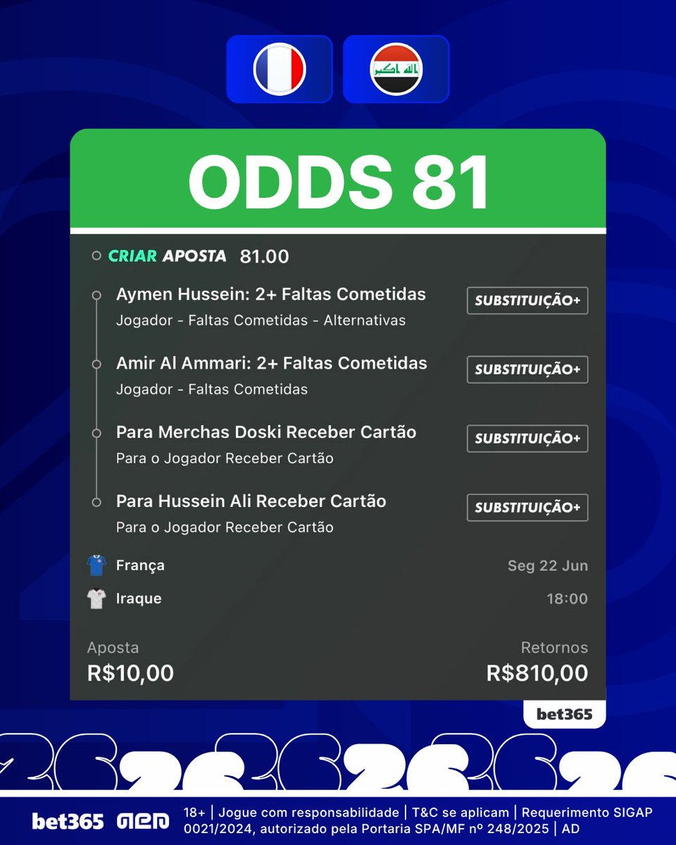 APalpites's tweet photo. BINGO FALTAS + CARTÕES | R$10 VEM R$810

➡️ Bilhete pronto aqui: https://t.co/d27BFV8e9q

Vamos tentar fazer história de novo com mercados da bet365.

🔗 https://t.co/La1e7r682E

Cria conta na casa pelo link acima pra pegar a melhor cotação.

18+ jogo responsável. Leia os T&amp;C. ad https://t.co/HrD5IFWU4H