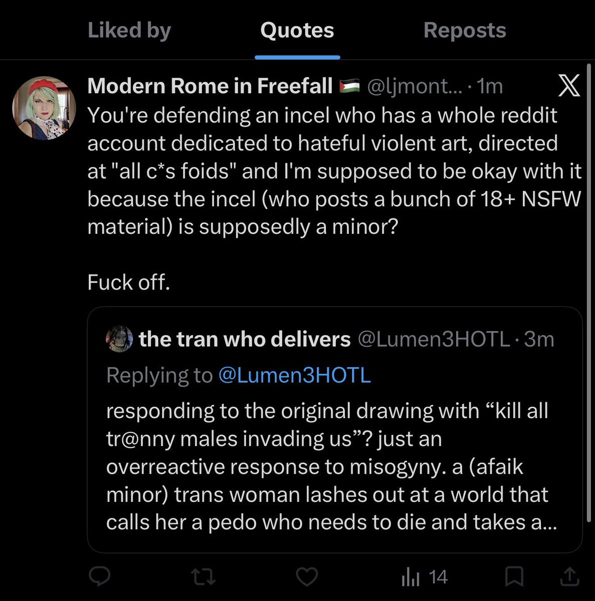 the tran who delivers tweet media