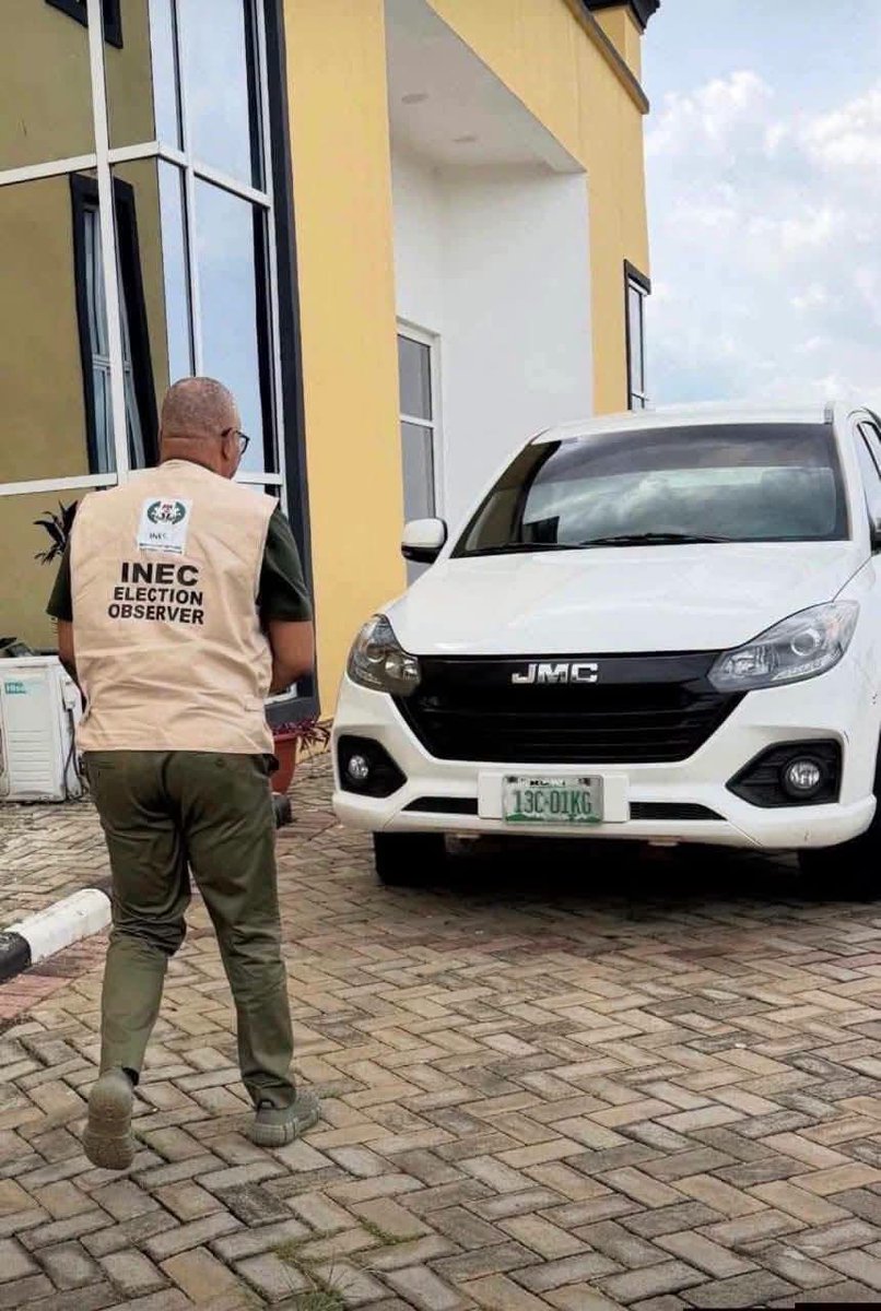LeadershipNGA's tweet photo. SPOTTED: Partisan Edo State APC chairman, Jarrett Tenebe, serves as 'INEC-accredited observer' in the 2026 Ekiti State governorship election, on Saturday. https://t.co/tx4k5r0VwT