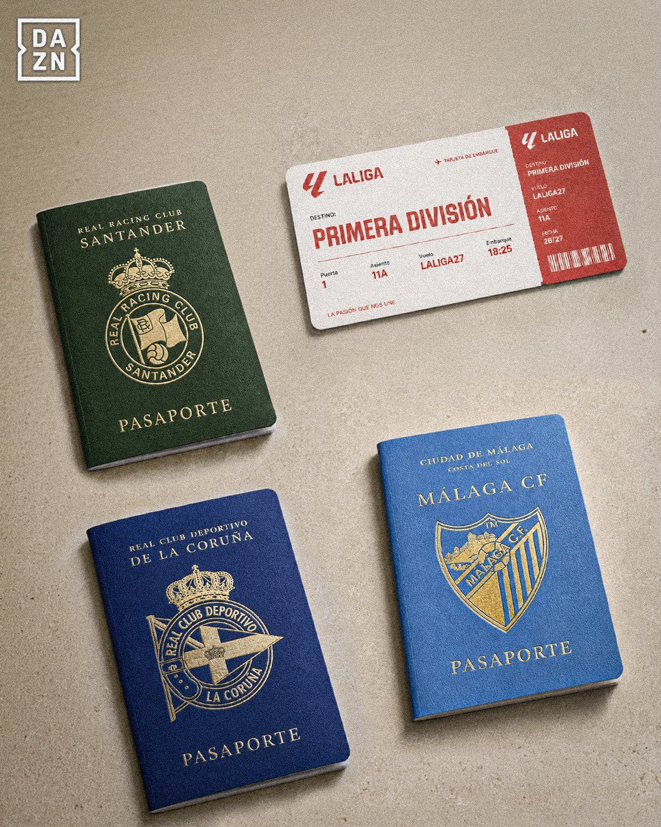 DAZN_ES's tweet photo. Real Racing Club de Santander, Deportivo de La Coruña y Málaga CF... ¡OS DESEAMOS BUEN VIAJE DE VUELTA! ✈️

La Primera División os espera ✨

#LALIGAHYPERMOTION #LALIGAenDAZN https://t.co/ANXVTUXz3d