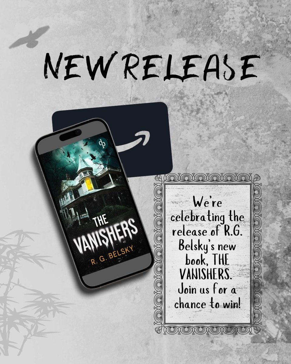 NovelsAlive's tweet photo. SPOTLIGHT: THE VANISHERS by R. G. Belsky Plus #Giveaway! @DickBel @partnersincr1me
‼️GIVEAWAY: Enter to #win a $25 #Amazon GC! https://t.co/e7bF53TtcB #giveawayalert #giveaways #gothicthriller #gothicsuspense #psychologicalthriller #domestichorror #seasidethriller #book #read https://t.co/m9SHDGE3cX