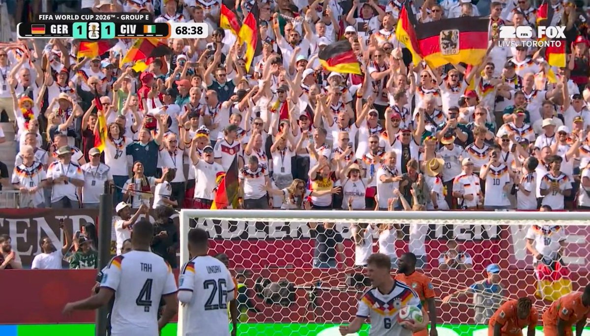 imron0175's tweet photo. GOAAAALLLL!!! ⚽️🔥🔥🔥
Germany 1-1 Ivory Coast! 🇩🇪💪
Never stopped believing! Now go and get the winner, boys! 🤩🙌 https://t.co/i4m7sgZesi