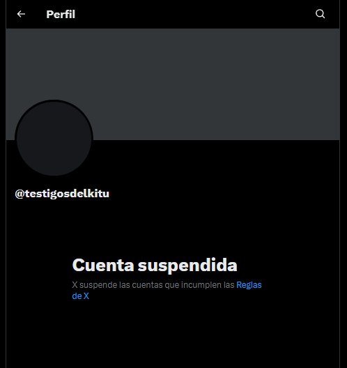 MrDOWNec's tweet photo. SUSPENDIERON A TESTIGOSDELKITU, ES EL SACRIFICIO DE TODOS LOS TIEMPOS 😭🇪🇨 https://t.co/QkQj6xBA7E