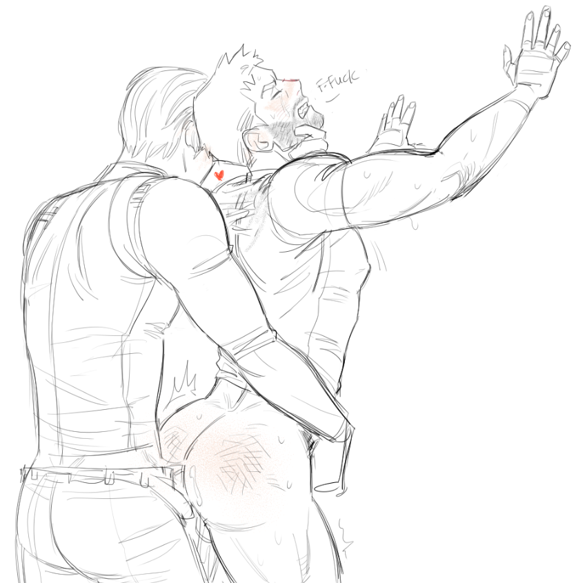 perdid_q's tweet photo. chris trying to not get railed by wesker every time he meets up with him (FAIL) https://t.co/pJAppCa2mC