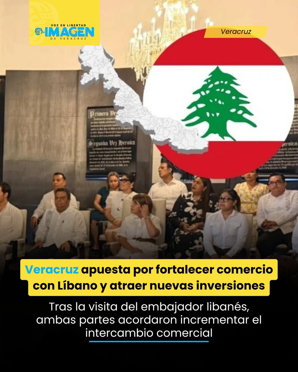 ImagendeVer's tweet photo. ☑️🇱🇧 Veracruz apuesta por fortalecer comercio con Líbano y atraer nuevas inversiones. 

Detalles: https://t.co/eeSJjjGpOm https://t.co/3vcwFGudir