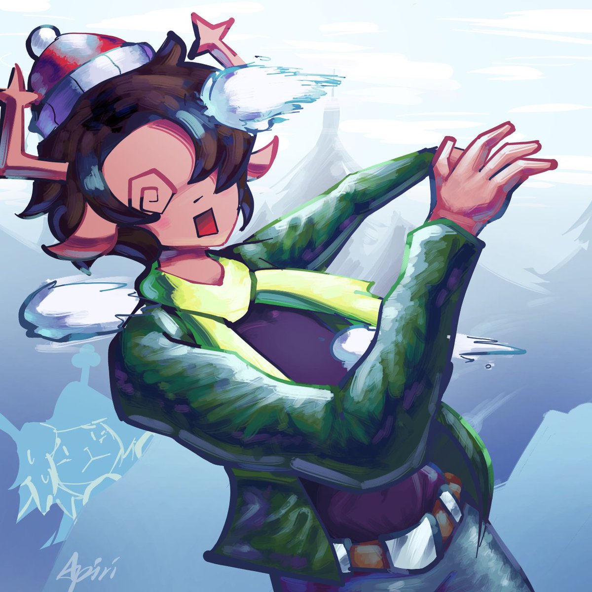 Apiri270730's tweet photo. Snowball Fight #dessriel #Deltarune https://t.co/X48UOQcTyW