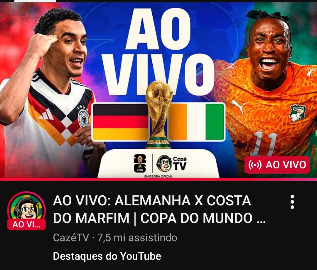 VULGAOTT's tweet photo. Uma pergunta que eu tenho: 

Ver jogo nessa reprodução automática do YouTube no menu inicial gasta o mesmo tanto de dados móveis que clicar na live em si? https://t.co/sidt4iMeAQ