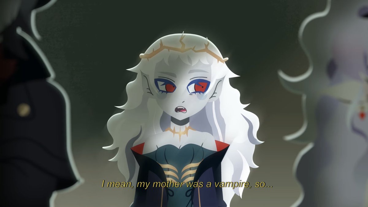 MISSROSSWEISSE's tweet photo. i need everyone and their mothers to watch hatifas’ new vsmp animation bc im obsessed . these character designs have my jaw on the floor i need more people to talk abt this hello https://t.co/3vHXG50sNV