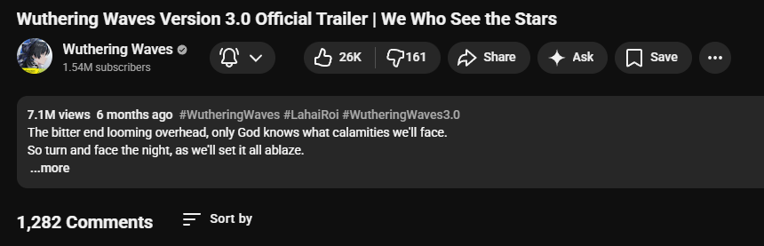 RBeacon53585's tweet photo. @davyf992 Wait until you find out about youtube ads and how they work. Why does the ZZZ trailer have almost 4x the views but less than half the likes? And a third of the comments? They just ran a lot of ads, it's quite simple. https://t.co/QhHqOoVdB8