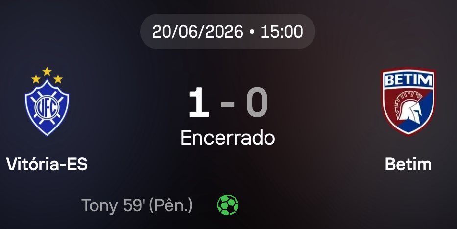 Severoliveira_'s tweet photo. 🗞️ | No jogo que interessa ao CSA caso avance para a terceira fase, o Vitória-ES saiu na frente e venceu o Betim-MG por 1 a 0 no jogo de ida. https://t.co/04APG49rfB