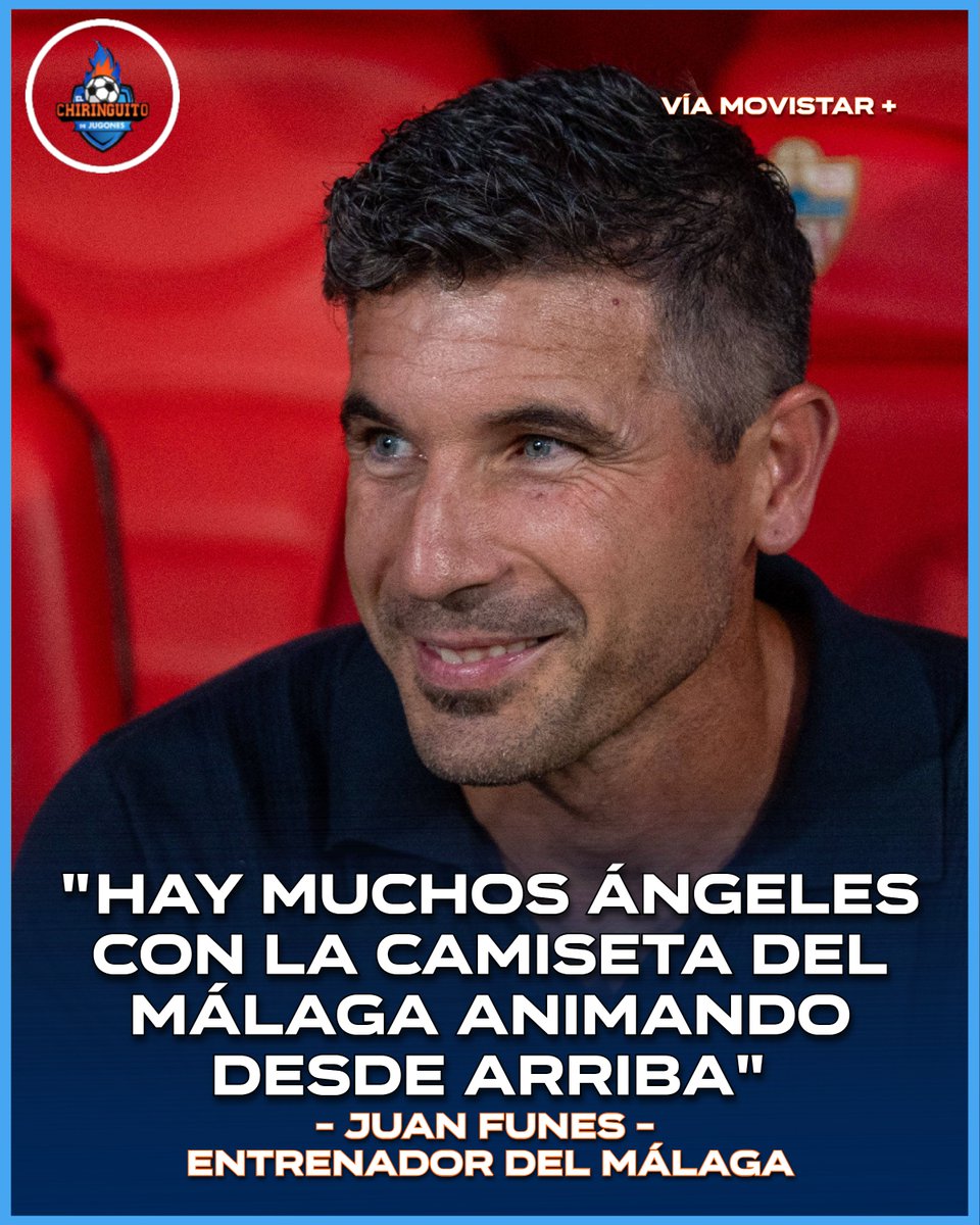 elchiringuitotv's tweet photo. ✨👏 Funes es el artífice de este Málaga y tenía un as debajo de la manga: 

"Hay muchos con la camiseta del Málaga animando desde arriba". https://t.co/KNw999anie