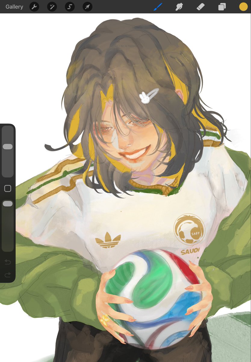 JinYuGuoYue's tweet photo. أن تصل متأخرًا خيرًا من ألا تصل رسمتني🇸🇦⚽️🐰

#FIFAWorldCup #قدام_بنفس_الروح https://t.co/ZAtZMKigGr