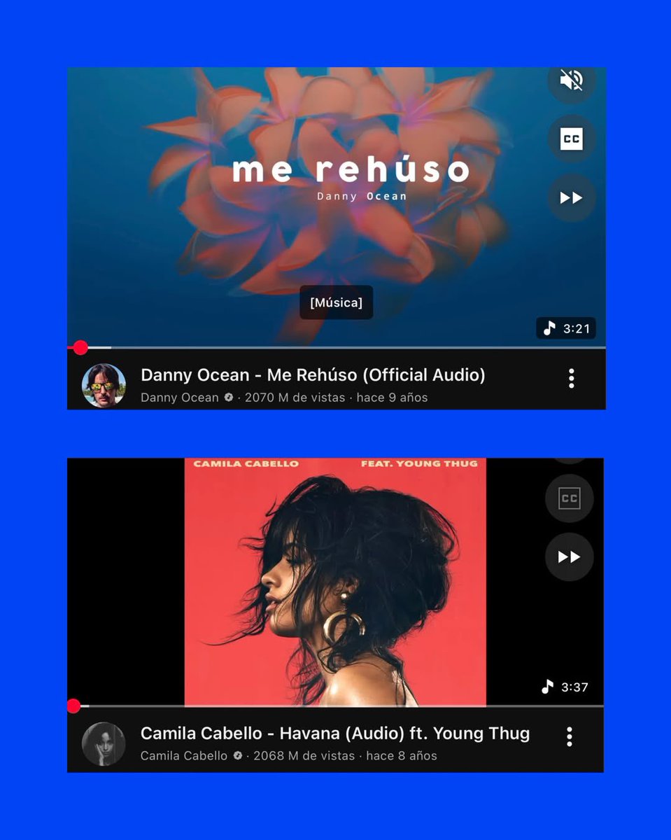 DannyOceanfan's tweet photo. Danny Ocean acaba de escribir una nueva página en la historia de la música. Su éxito “Me Rehúso” se convirtió oficialmente en el audio oficial más escuchado de la historia de YouTube 🔥

#dannyocean #fanpage #viral #mereuso https://t.co/QcMKEuAZCt