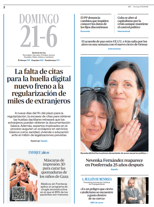 abc_es's tweet photo. La portada y la Dos de ABC. Pronto, en @abckioskoymas https://t.co/I58841ZkJG
