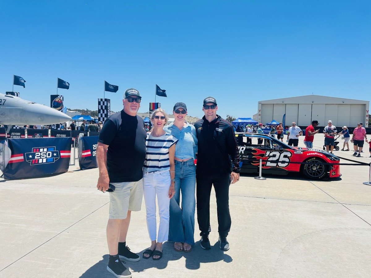iamtherealjay's tweet photo. Perfect day. I get to spend Father’s Day weekend with my wife and our Navy doctor daughter and Hendrick pit crew son at the NASCAR #Navy250 race in San Diego. Awesome experience. 🙏 https://t.co/vUMHHHtpnk