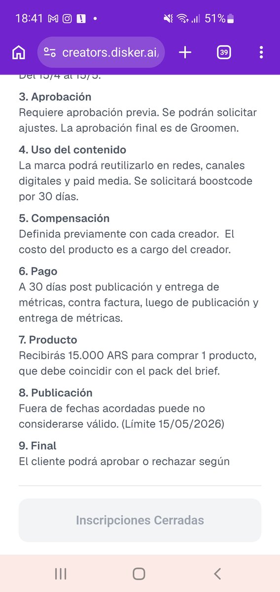 Pat_Pat's tweet photo. Así se aprovechan de los que quieren empezar a crear contenido. El pago por un video que va a ser explotado para publicidad es $15.000 que tenés que usarlos sí o sí para comprar el producto a mostrar. Vergüenza debería darles. https://t.co/lGemLbFfSU